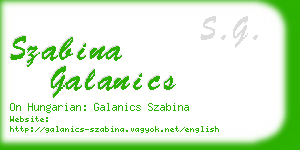 szabina galanics business card